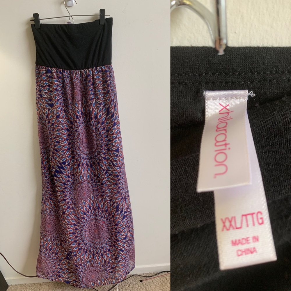 Strapless maxi dress